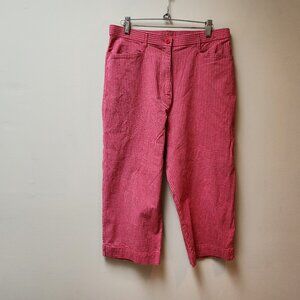 Gingham Northern Reflections vintage cotton pants / red grid print / 12